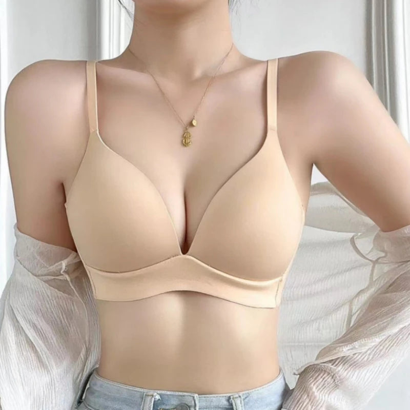 3 Pack Wireless Push-Up Bras Seamless Comfort Underwear