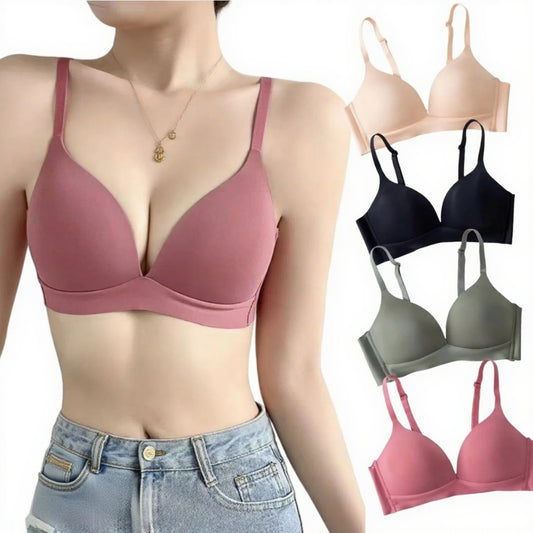 3 Pack Wireless Push-Up Bras Seamless Comfort Underwear